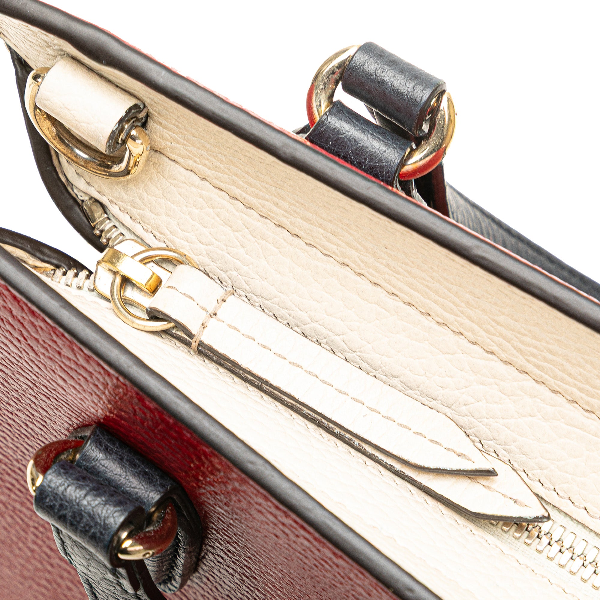 Medium Tricolor Pebbled Calfskin Soho Convertible Top Handle Bag