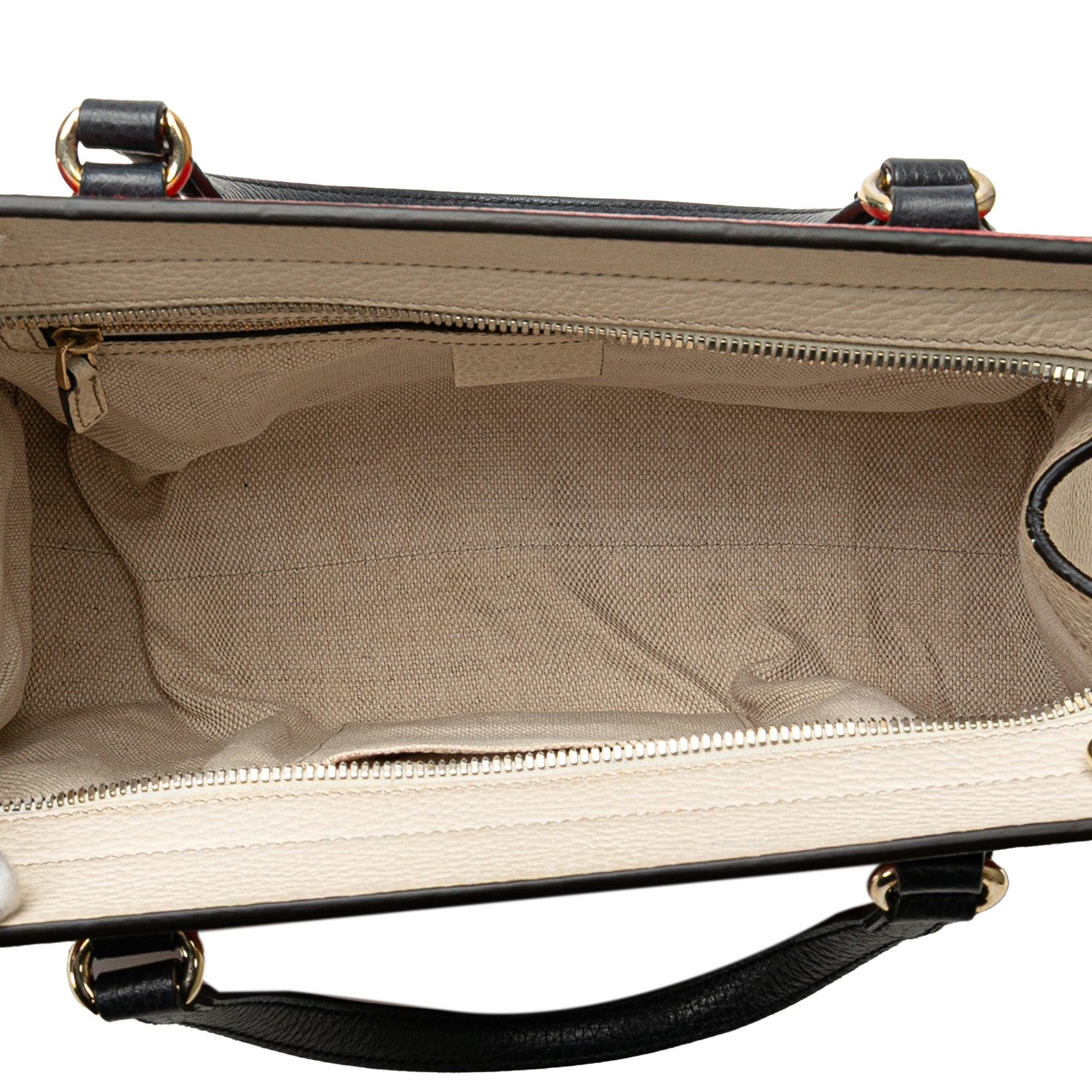 Medium Tricolor Pebbled Calfskin Soho Convertible Top Handle Bag