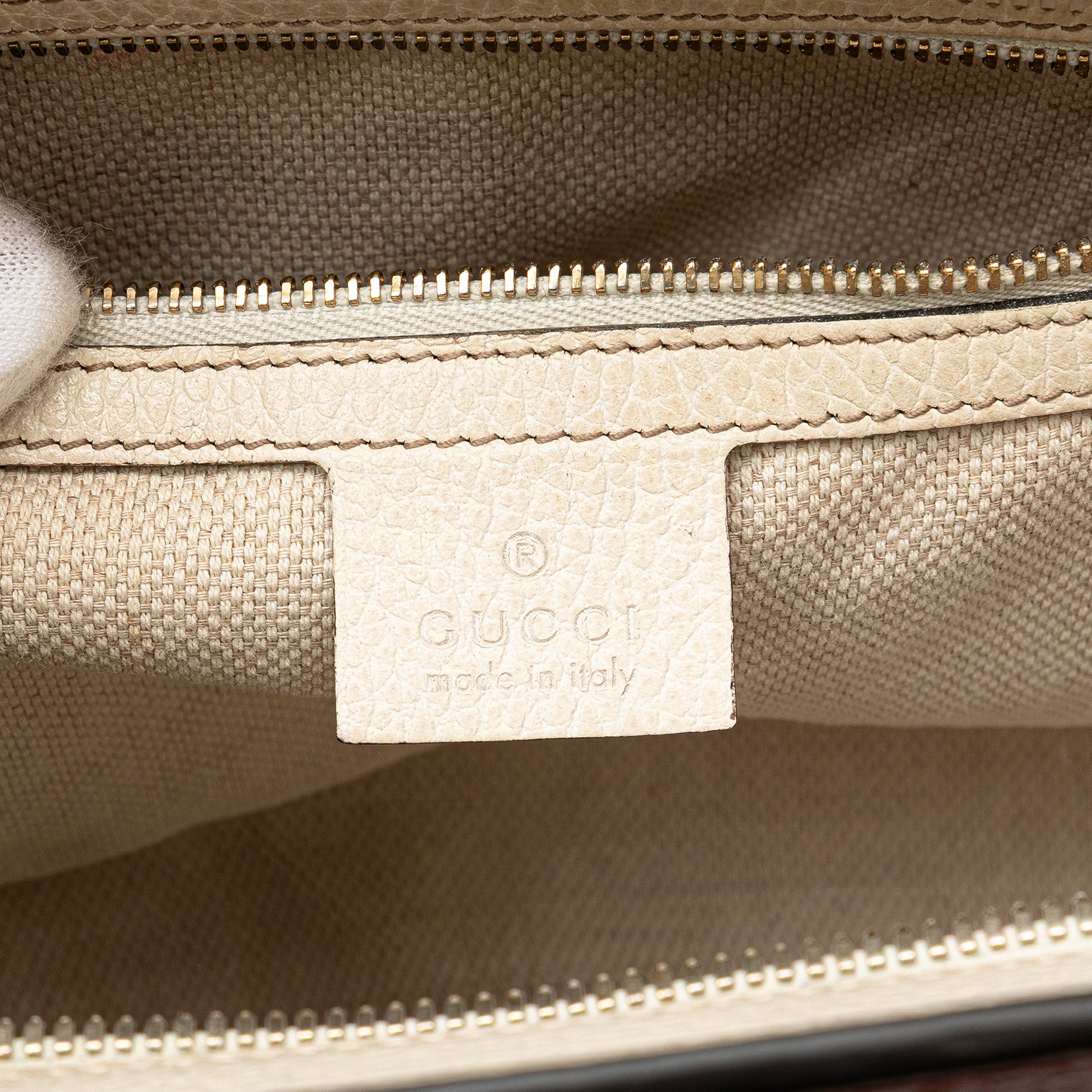 Medium Tricolor Pebbled Calfskin Soho Convertible Top Handle Bag