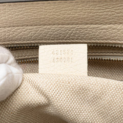 Medium Tricolor Pebbled Calfskin Soho Convertible Top Handle Bag