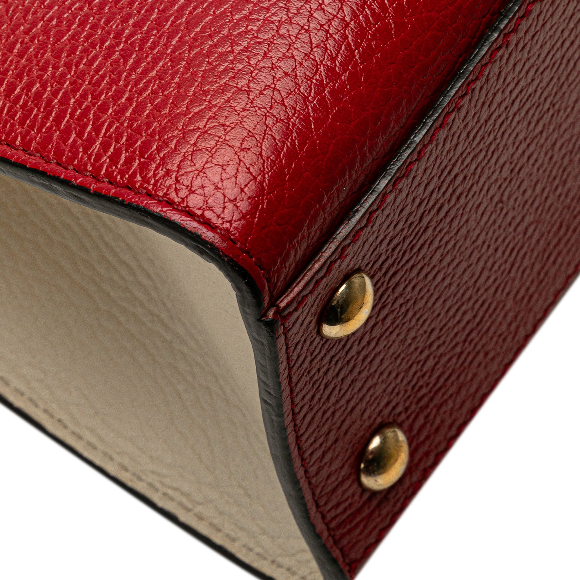 Medium Tricolor Pebbled Calfskin Soho Convertible Top Handle Bag
