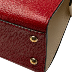 Medium Tricolor Pebbled Calfskin Soho Convertible Top Handle Bag