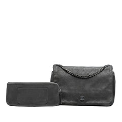 CC Quilted Iridescent Calfskin Single Flap