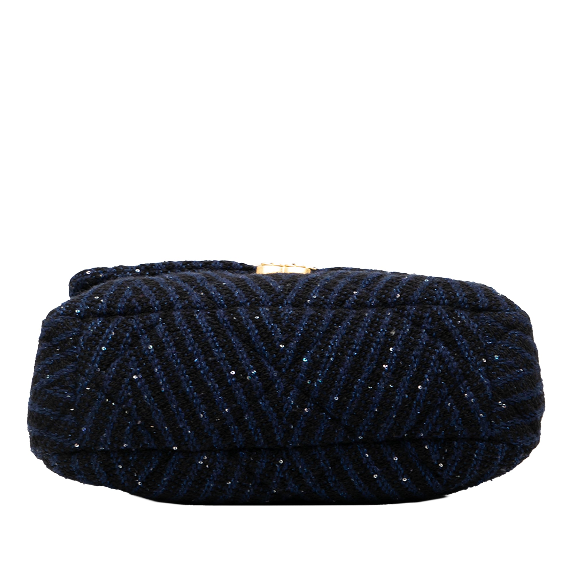 Large Chevron Tweed Sequin 19 Flap