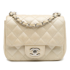 Mini Square Classic Caviar Single Flap