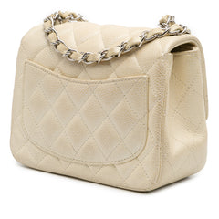 Mini Square Classic Caviar Single Flap