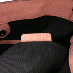 Medium Leather and House Check Banner Satchel
