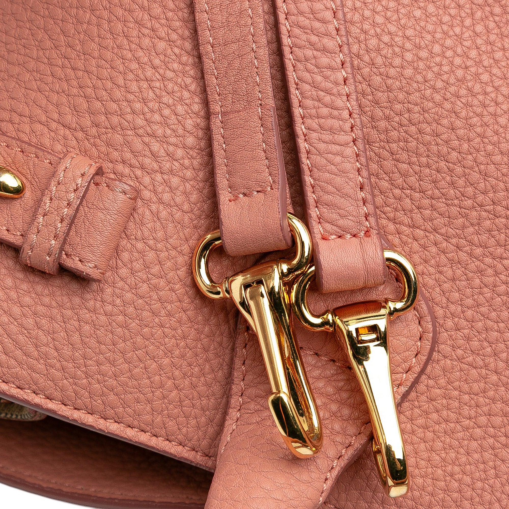Medium Leather and House Check Banner Satchel