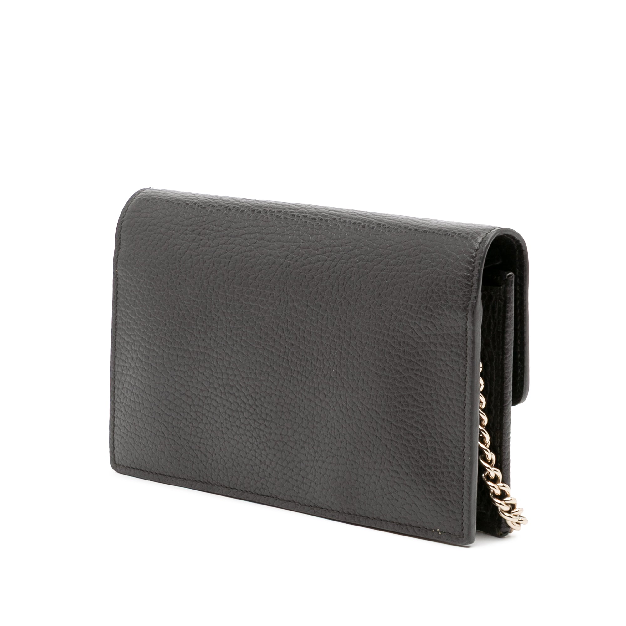 Leather Interlocking G Dollar Wallet on Chain