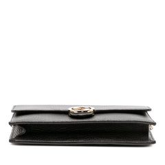 Leather Interlocking G Dollar Wallet on Chain