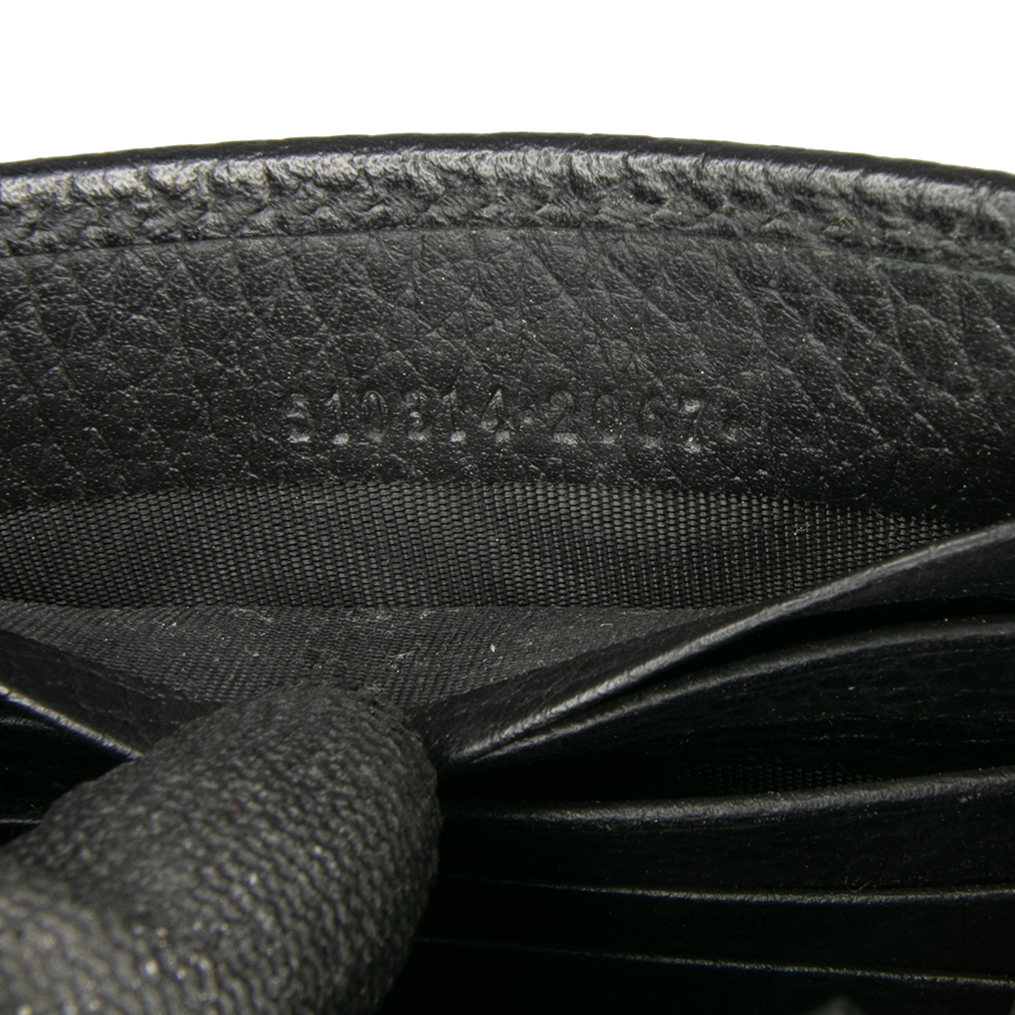 Leather Interlocking G Dollar Wallet on Chain
