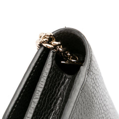 Leather Interlocking G Dollar Wallet on Chain