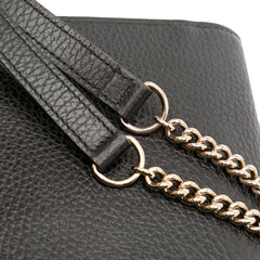 Leather Interlocking G Dollar Wallet on Chain