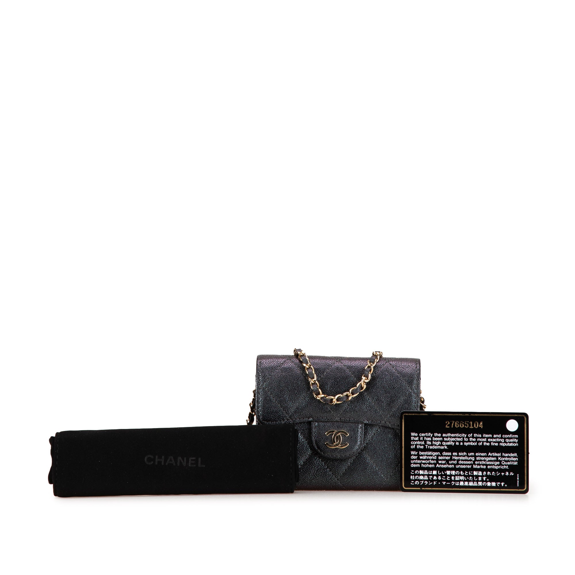 Small Iridescent Caviar Single Flap