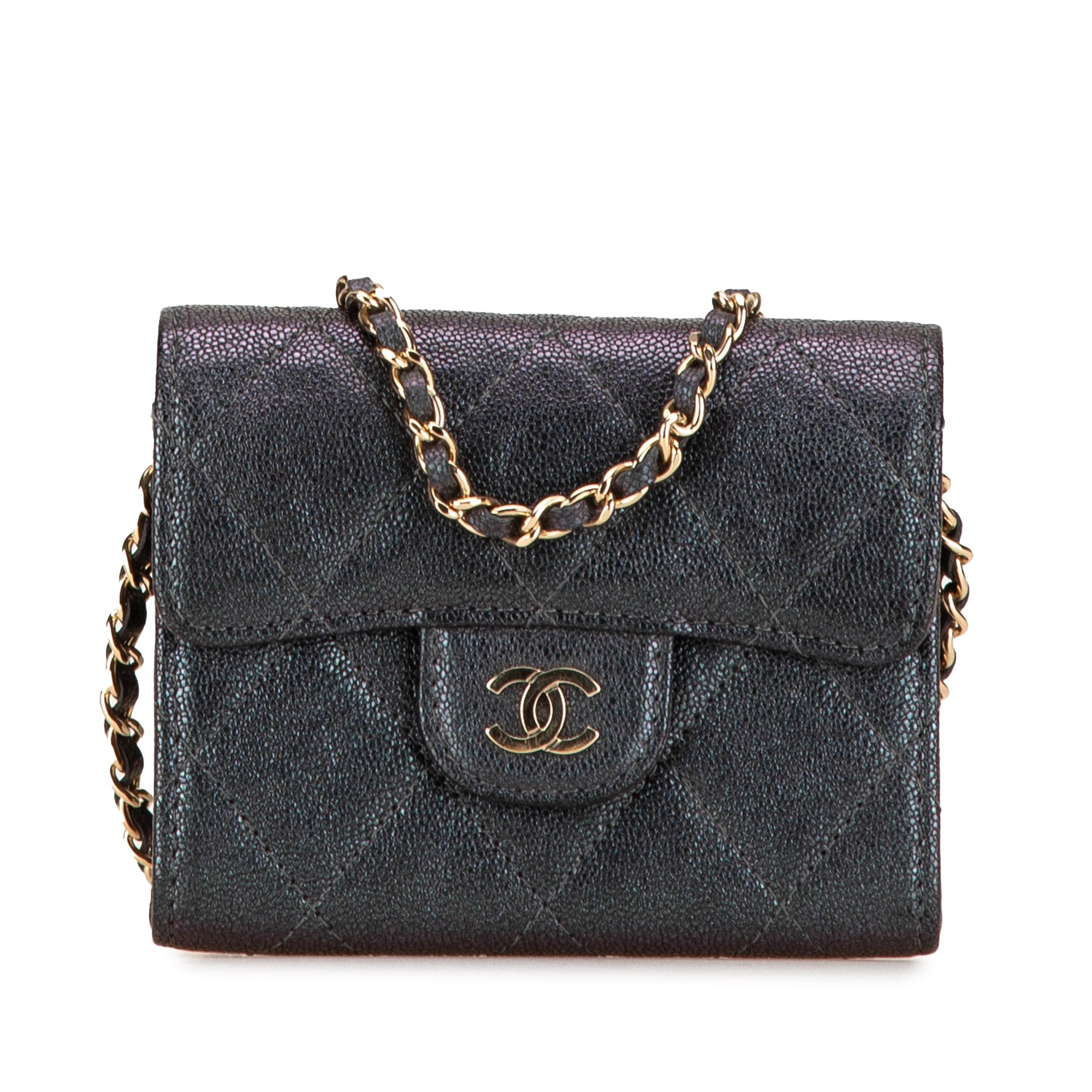 Small Iridescent Caviar Single Flap