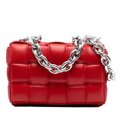 Nappa Intrecciato Padded Chain Cassette Satchel