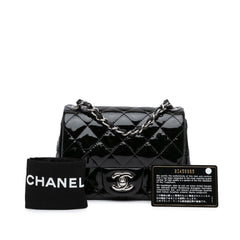 Mini Square Classic Patent Single Flap