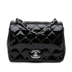 Mini Square Classic Patent Single Flap