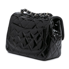 Mini Square Classic Patent Single Flap