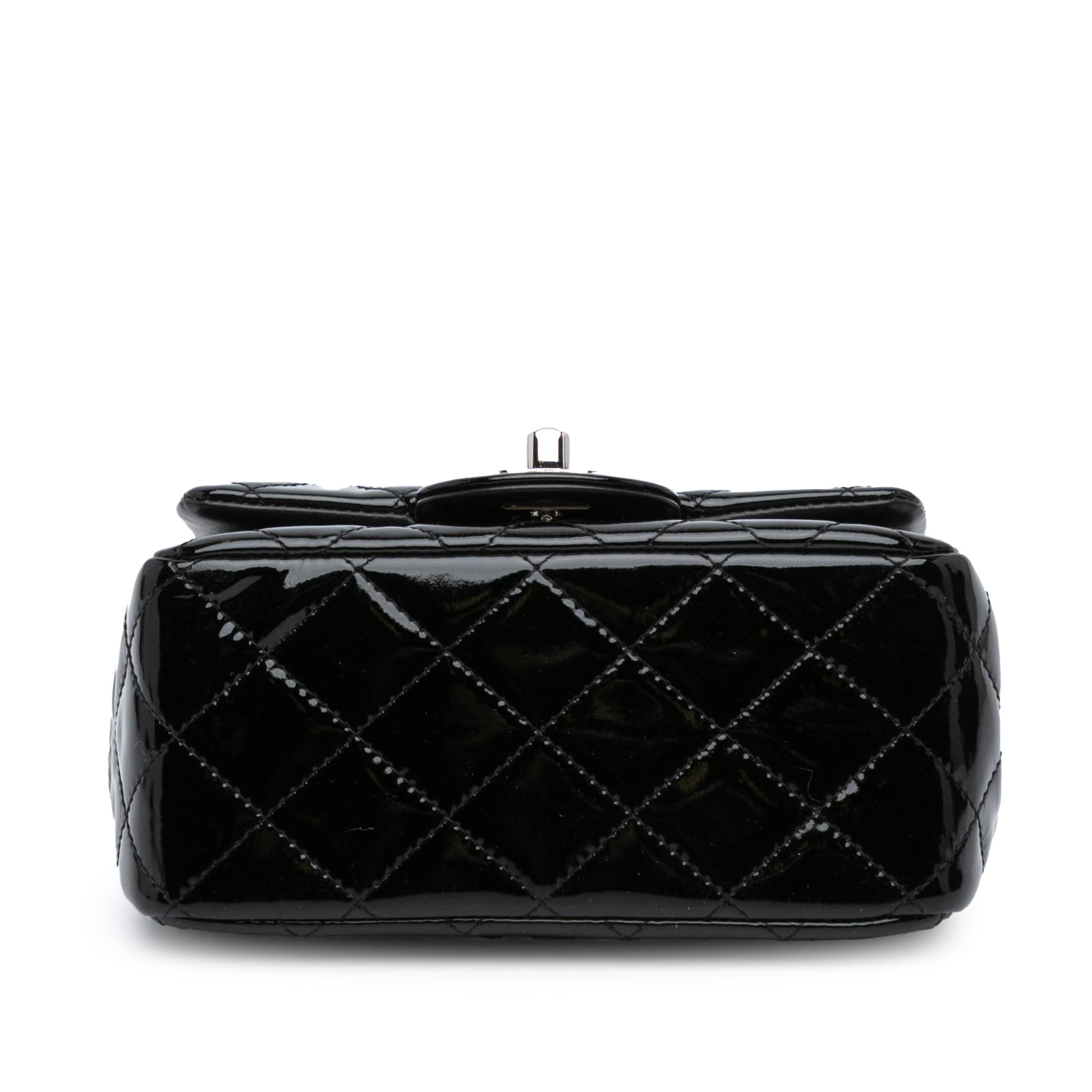 Mini Square Classic Patent Single Flap