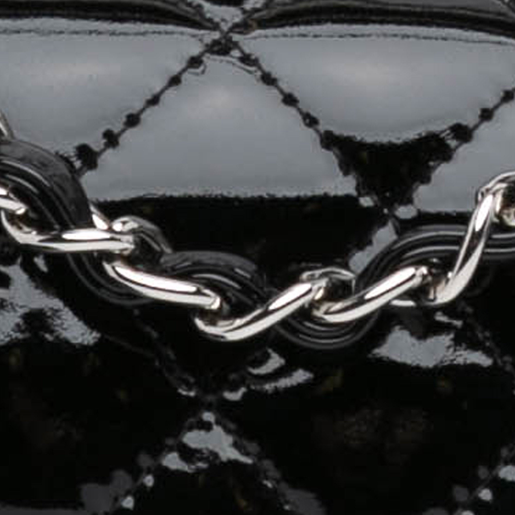 Mini Square Classic Patent Single Flap
