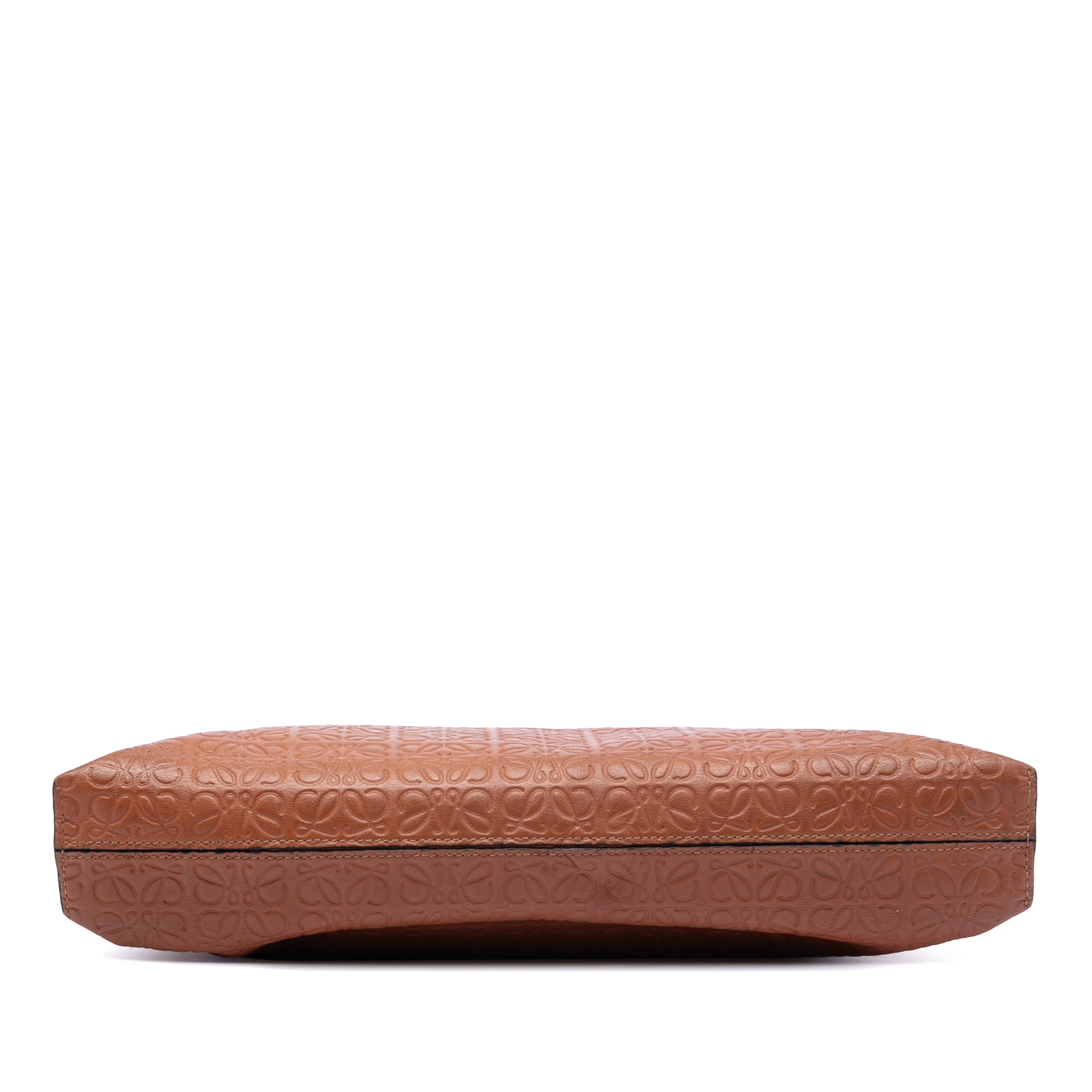 Embossed Anagram Leather Repeat T Clutch