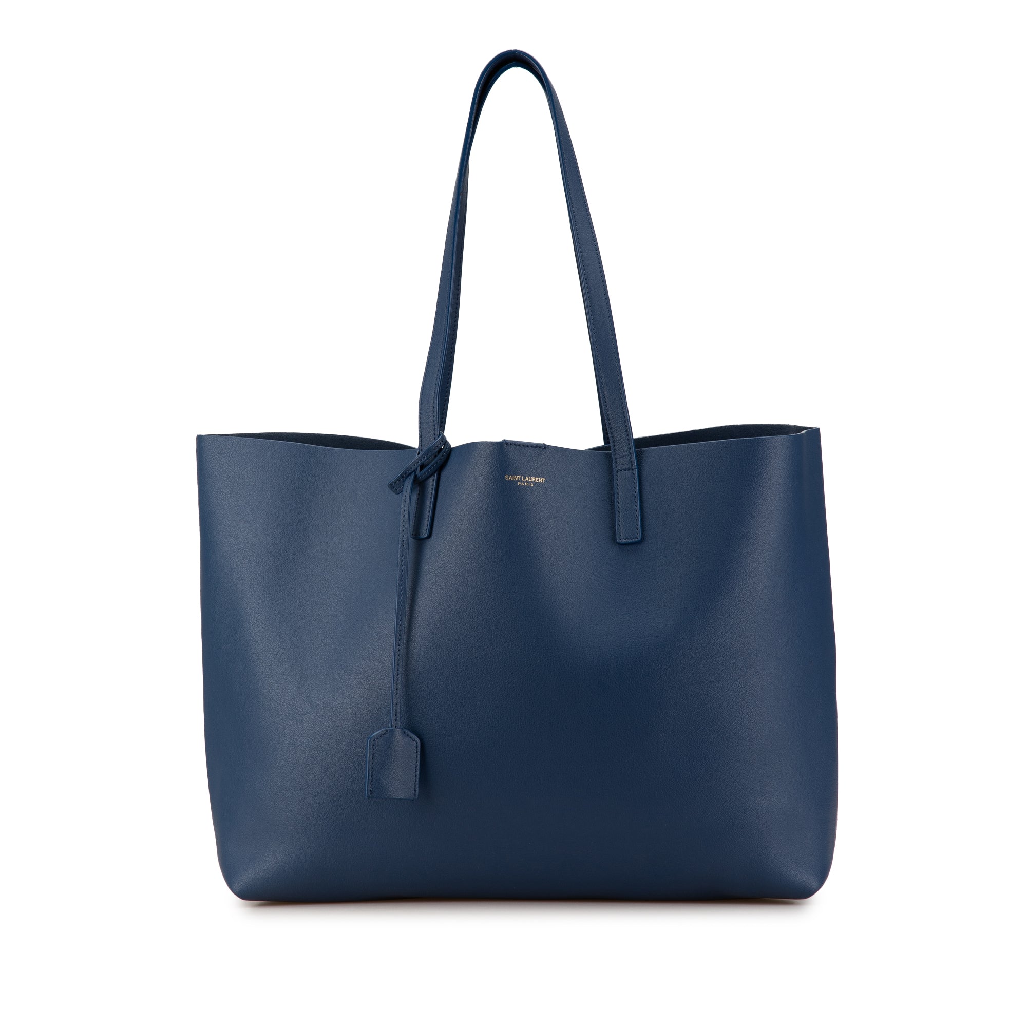 East West Leather Shopping Tote