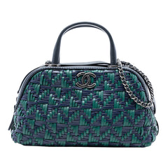 CC Woven Calfskin Bowling Bag