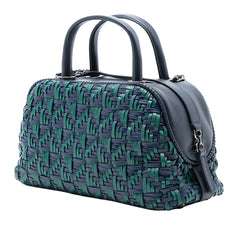 CC Woven Calfskin Bowling Bag