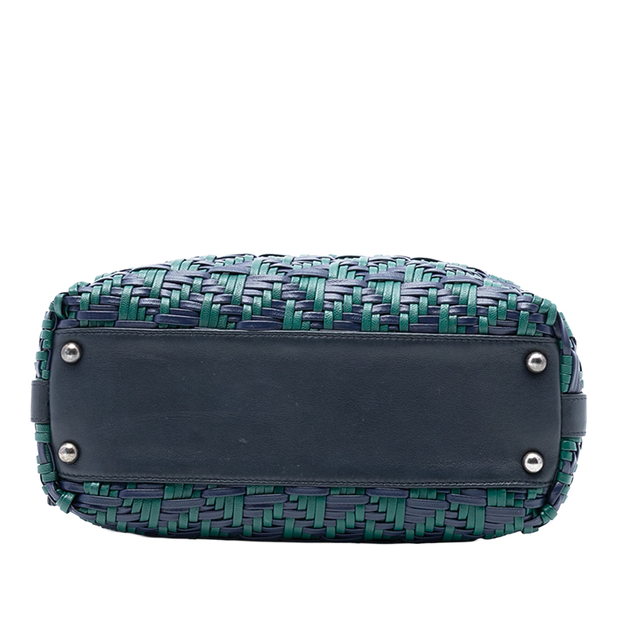 CC Woven Calfskin Bowling Bag