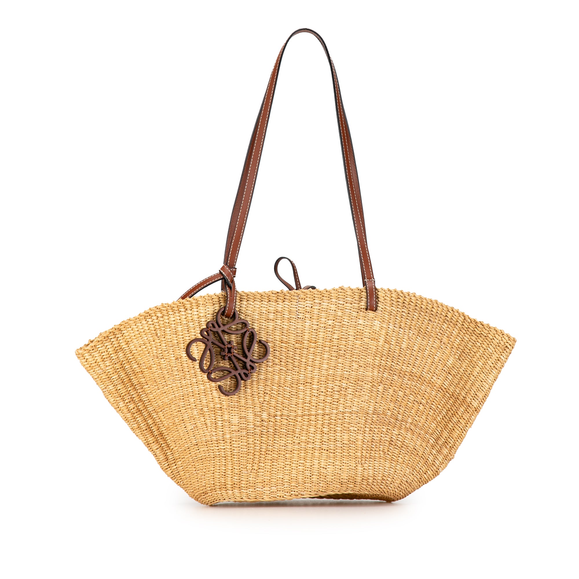 Small Raffia Shell Basket Tote_0