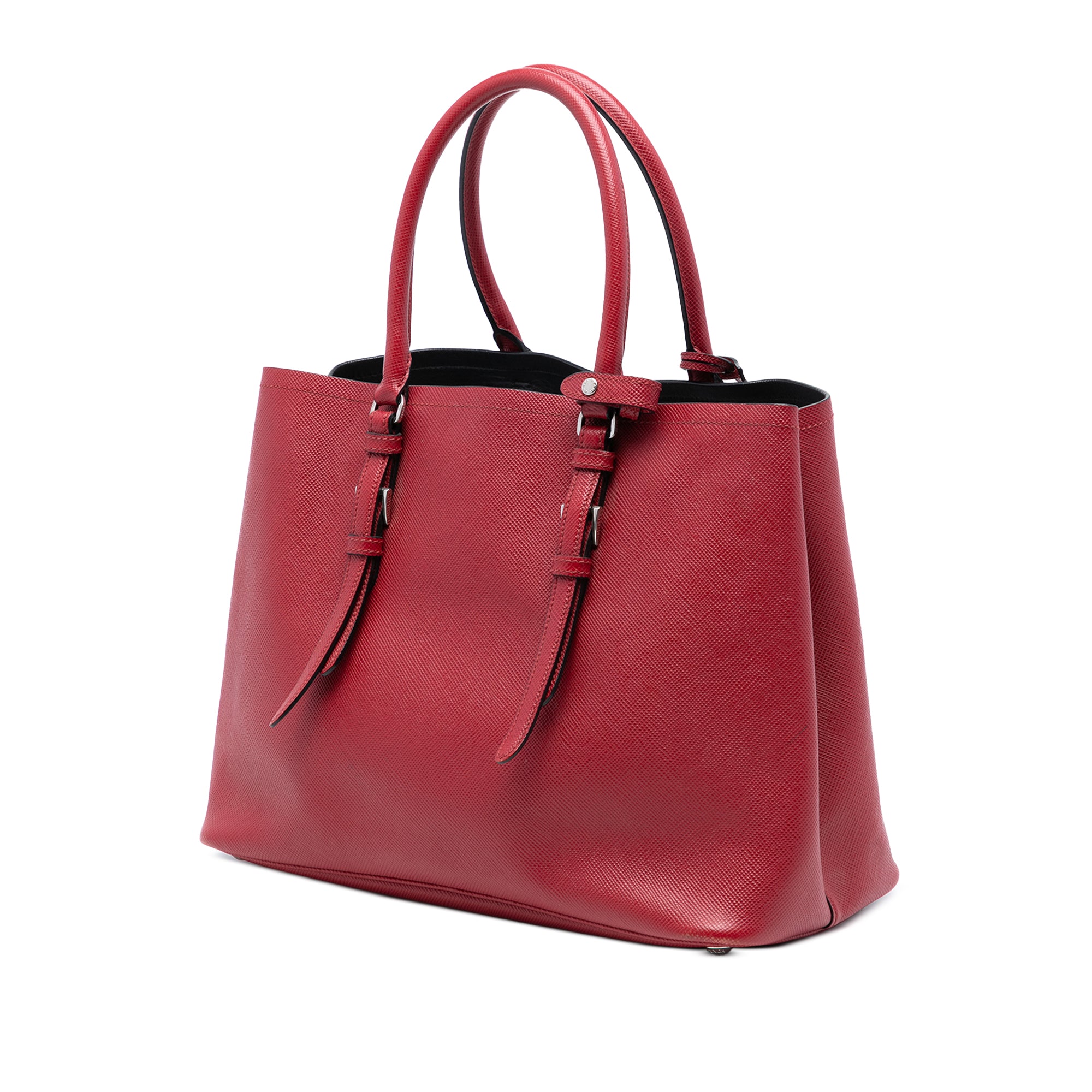 Large Saffiano Cuir Double Satchel