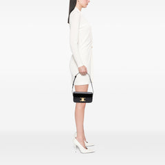 Shiny Calfskin Claude Shoulder Bag