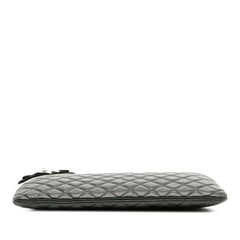 Large Quilted Lambskin Camellia O Case Clutch