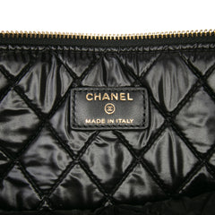 Large Quilted Lambskin Camellia O Case Clutch