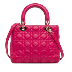 Medium Lambskin Cannage Lady Dior_3