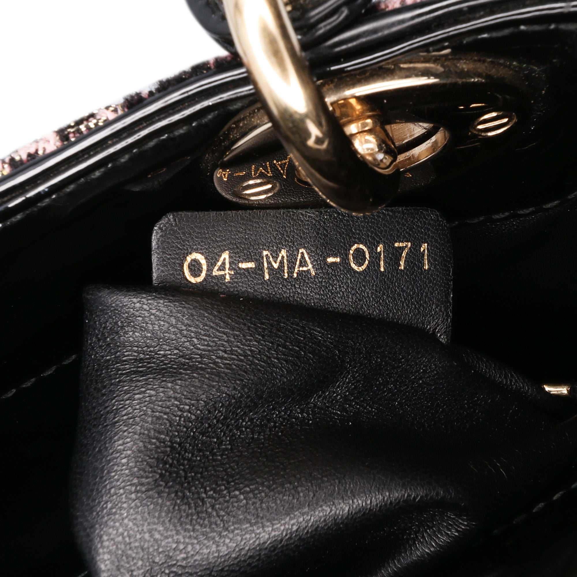 Mini Tweed Rose Embroidered Lady Dior