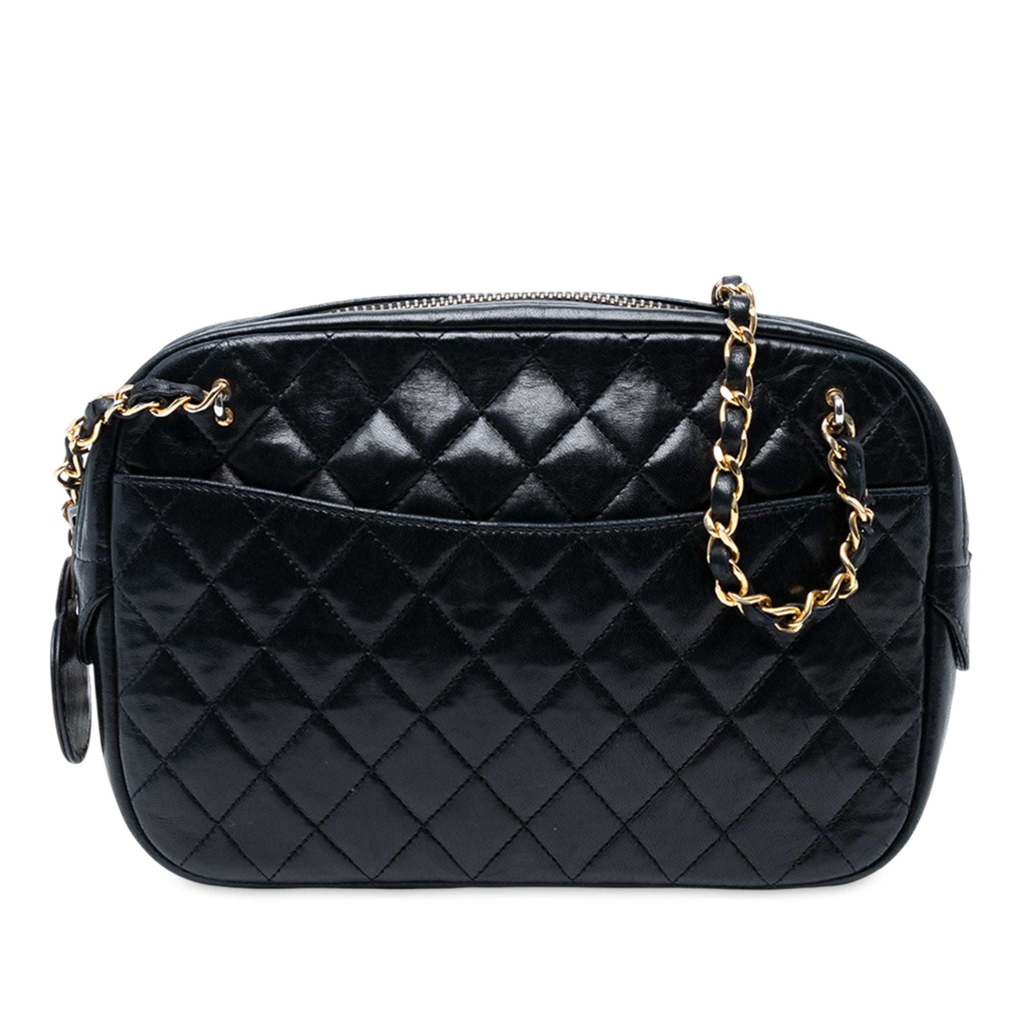 CC Quilted Lambskin Chain Camera Bag