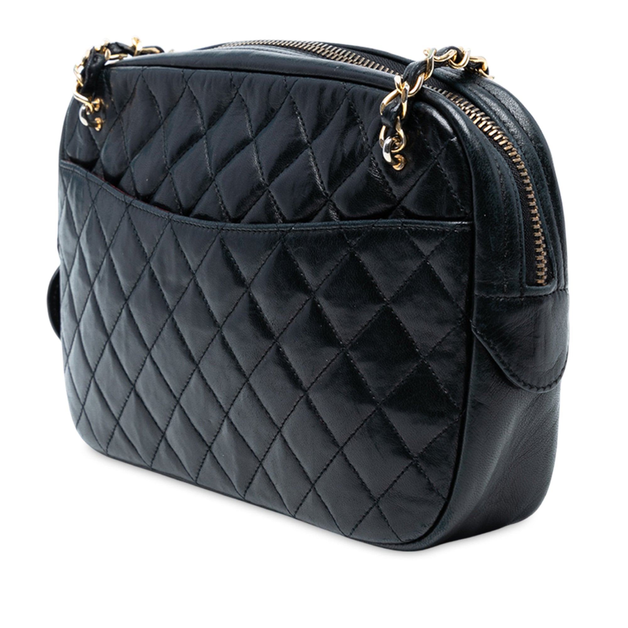 CC Quilted Lambskin Chain Camera Bag