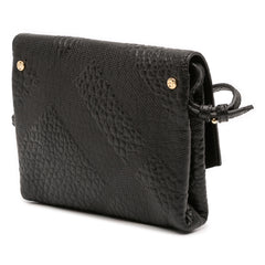 Embossed Grain Check Leather Langley Crossbody