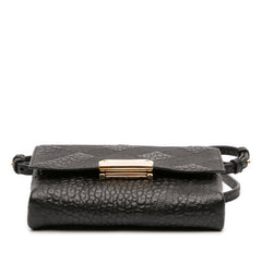 Embossed Grain Check Leather Langley Crossbody