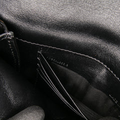 Embossed Grain Check Leather Langley Crossbody