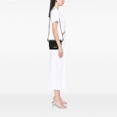 Embossed Grain Check Leather Langley Crossbody