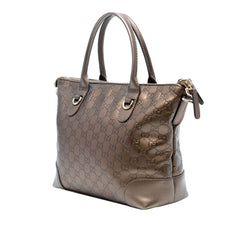 Metallic Guccissima Heart Bit Tote