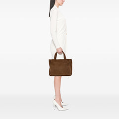 Suede Logo Strap Tote