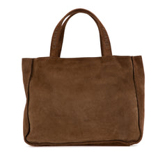 Suede Logo Strap Tote