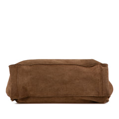 Suede Logo Strap Tote
