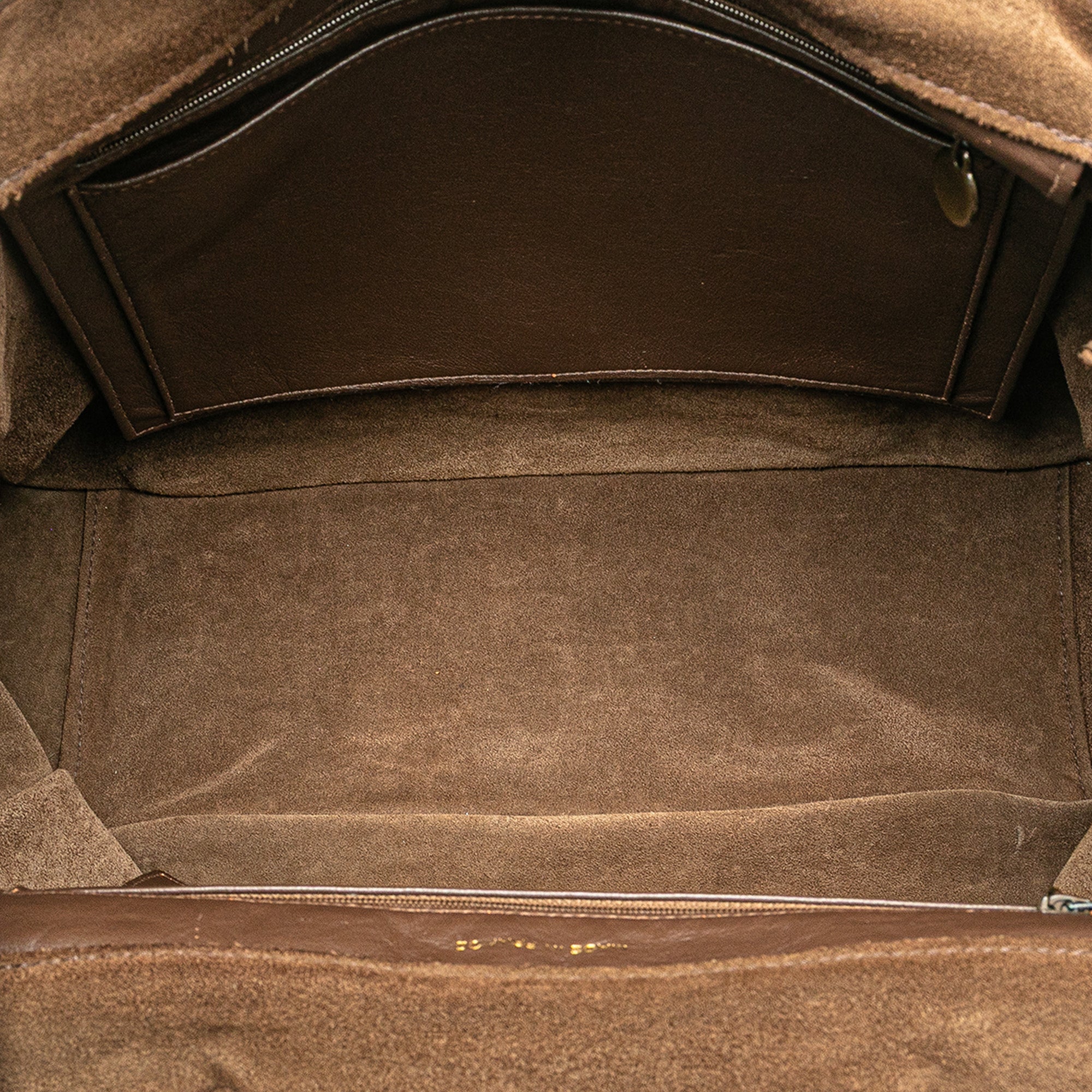 Suede Logo Strap Tote