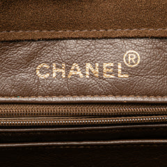 Suede Logo Strap Tote