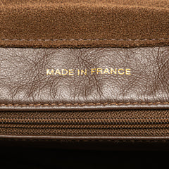 Suede Logo Strap Tote